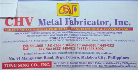 chv metal fabricator inc|Chv Metal Fabricator Incorporated .